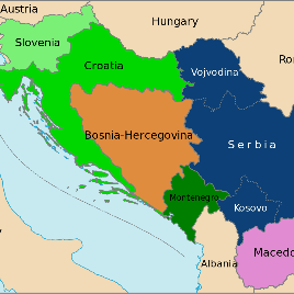 Former Yugoslavia map